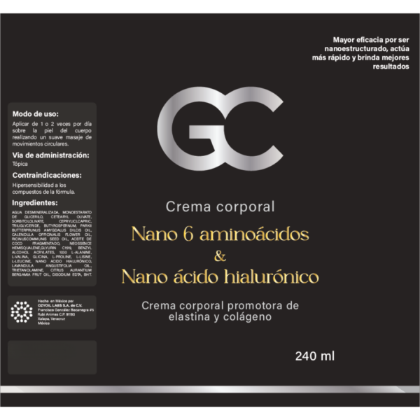 Nano Crema Corporal – Nano Ácido Hialurónico y Nano 6 Aminoácidos - Image 2