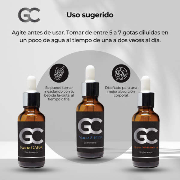 Nano Suplemento Líquido Hidrosoluble de 5 HTP y Vitamina C - Image 2